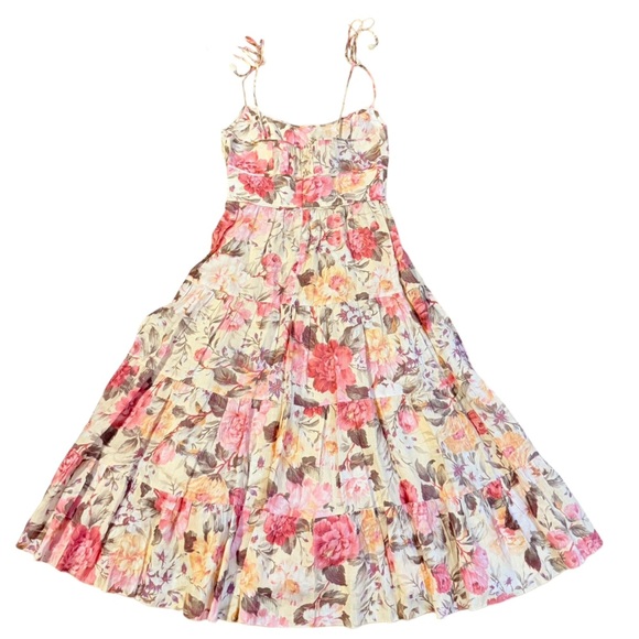 Zimmermann Floral Midi Dress Size 1 - Picture 6 of 7